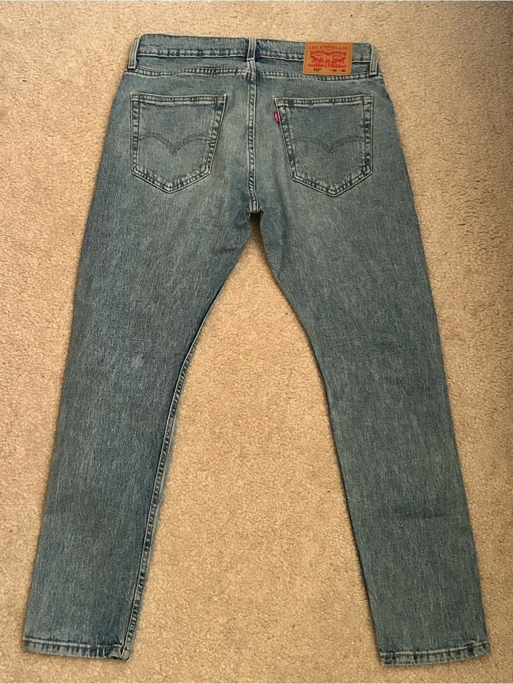 Lot Of 3 Levi’s 512 34x30 Denim Jeans Light and Dark Wash